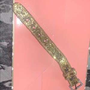 Gold Cloth sequin bracelet